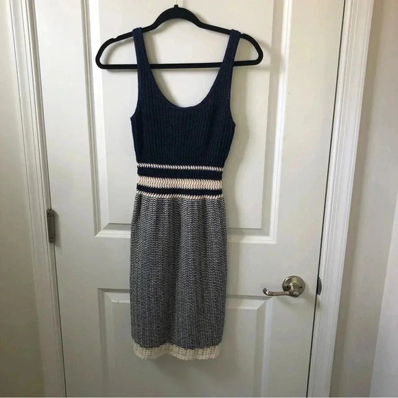 Splendid Sweater Dress Navy/Cream size XS - Picture 3 of 6